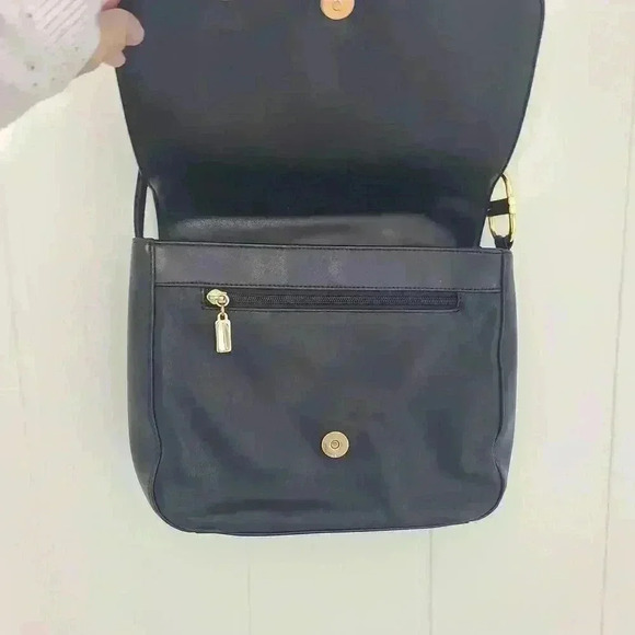 Charter Club Leather Black Purse with Gold Detail - Picture 6 of 15